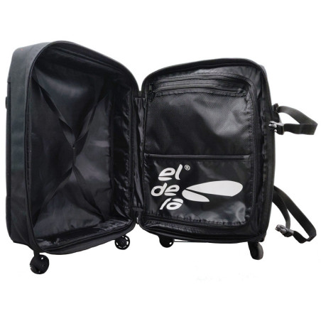 Valise cabine Eldera noir ouvert