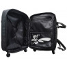 Valise cabine Eldera noir ouvert