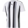 Maillot PUMA Team Liga Striped blanc noir face