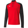 Sweat 1/4 Zip Puma Team Liga  rouge noir face