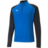 Sweat 1/4 Zip Puma Team Liga bleu roi face