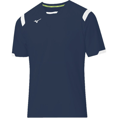 Maillot de football MIZUNO Premium marine et blanc