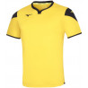 Maillot de football MIZUNO Runbird jaune et marine de face