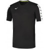 Tee-shirt d'entraînement MIZUNO Nara noir et blanc de face