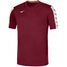 Tee-shirt d'entraînement MIZUNO Nara bordeaux et blanc