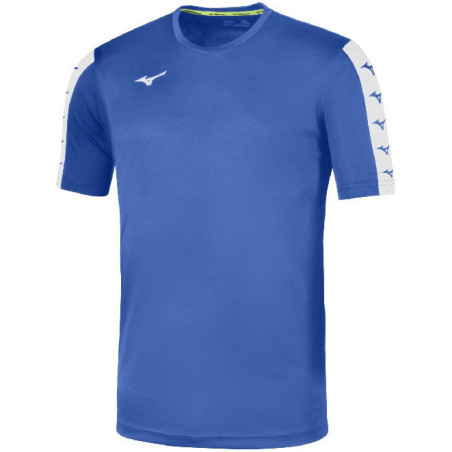 Tee-shirt d'entraînement MIZUNO Nara bleu roi et blanc