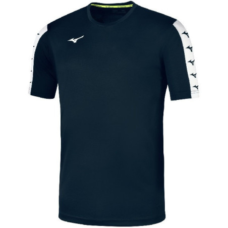 Tee-shirt d'entraînement MIZUNO Nara marine et blanc