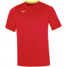 Tee-shirt MIZUNO Core rouge et jaune fluo