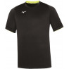 Tee-shirt MIZUNO Core noir et jaune fluo