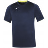 Tee-shirt MIZUNO Core marine et jaune fluo