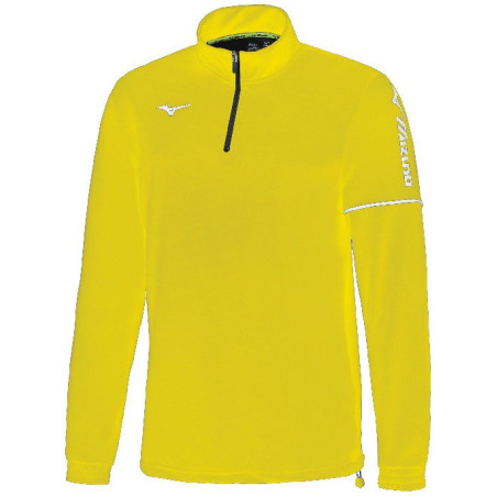 Sweat zippé d'entraînement MIZUNO Sendai jaune fluo