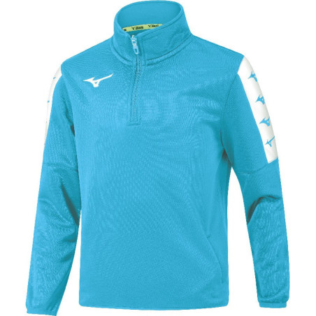 Sweat zippé d'entraînement MIZUNO Nara bleu ciel