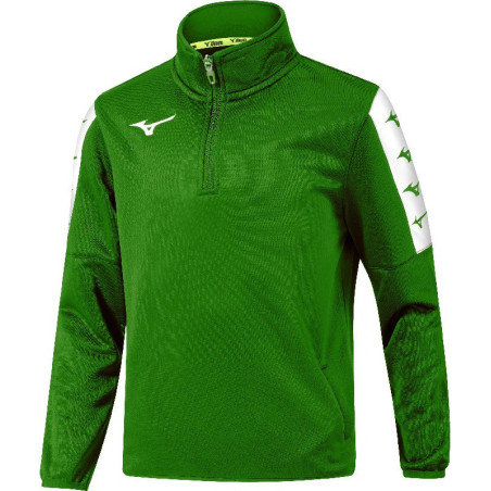 Sweat zippé d'entraînement MIZUNO Nara vert