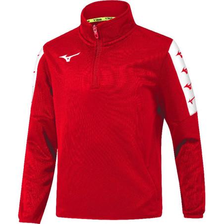 Sweat zippé d'entraînement MIZUNO Nara rouge
