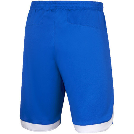 Short MIZUNO Premium bleu roi et blanc de dos