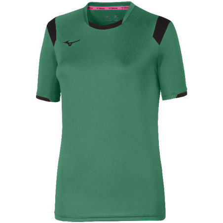Maillot MIZUNO Premium Femme vert et noir de face
