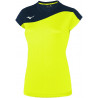 Maillot MIZUNO Authentic Myou Femme jaune fluo et marine