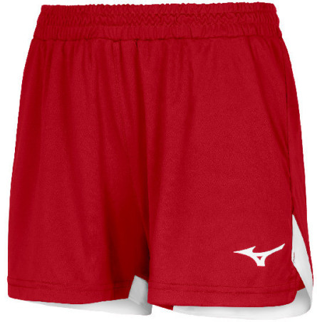 Short MIZUNO Premium Femme rouge et blanc