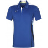 Polo MIZUNO Hex Rect bleu roi et blanc de face