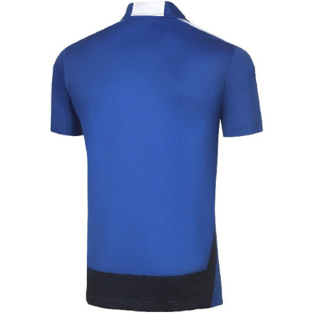Polo MIZUNO Hex Rect bleu roi et blanc de dos