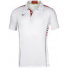 Polo MIZUNO Hex Rect blanc et rouge