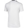 Tee-shirt MIZUNO Hex Rect blanc et marine de dos