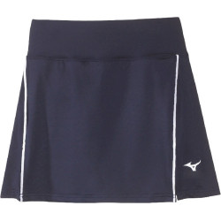 Jupe de Tennis MIZUNO Hex Rect marine et blanche de face