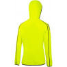 Veste MIZUNO Nagasaki Micro Femme jaune fluo et noire de dos