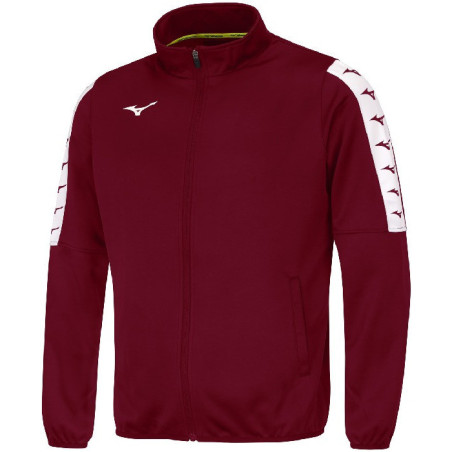 Veste de survêtement MIZUNO Nara Interlock bordeaux