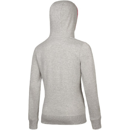 Sweat à capuche MIZUNO Femme gris chiné de dos