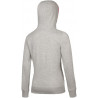 Sweat à capuche MIZUNO Femme gris chiné de dos
