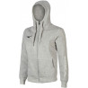 Sweat à capuche zippé MIZUNO FZ gris chiné de face