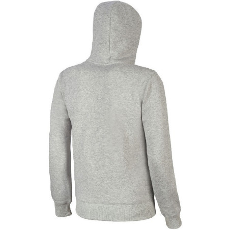 Sweat à capuche zippé MIZUNO FZ gris chiné de dos