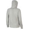 Sweat à capuche zippé MIZUNO FZ gris chiné de dos