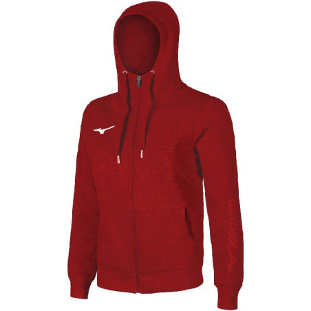 Sweat à capuche zippé MIZUNO FZ rouge