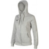 Sweat à capuche zippé MIZUNO FZ Femme gris chiné de face