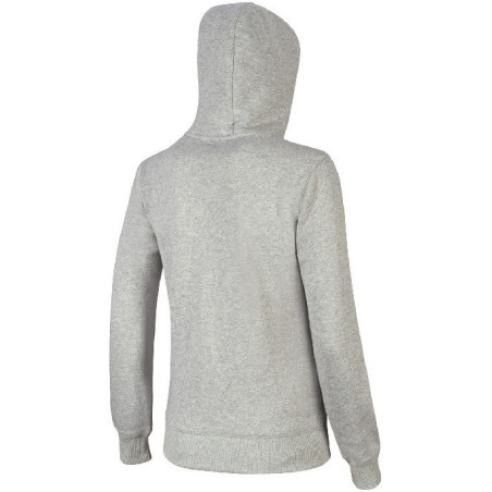 Sweat à capuche zippé MIZUNO FZ Femme gris chiné de dos