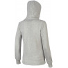 Sweat à capuche zippé MIZUNO FZ Femme gris chiné de dos