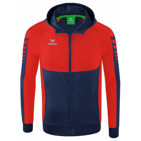 Veste à capuche ERIMA Six Wings rouge/marine