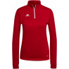 Sweat 1/4 Zip Femme ADIDAS Entrada 22 rouge