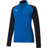 Sweat 1/4 Zip Femme Puma Team Liga bleu roi face