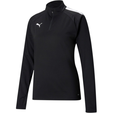 Sweat 1/4 Zip Femme Puma Team Liga noir face