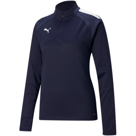 Sweat 1/4 Zip Femme Puma Team Liga marine face
