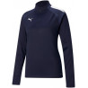 Sweat 1/4 Zip Femme Puma Team Liga marine face
