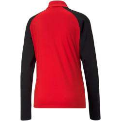 Sweat 1/4 Zip Femme Puma Team Liga rouge face 2