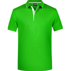 Polo Homme à rayures noir rouge face 2