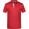 Polo Homme à rayures rouge blanc face