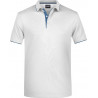 Polo Homme à rayures blanc marine face