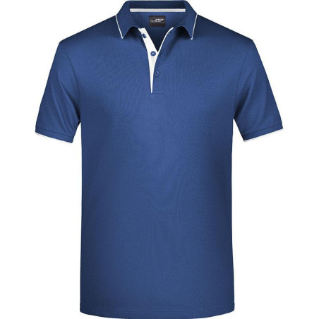 Polo Homme à rayures  marine blanc face