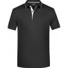 Polo Homme à rayures noir argent face